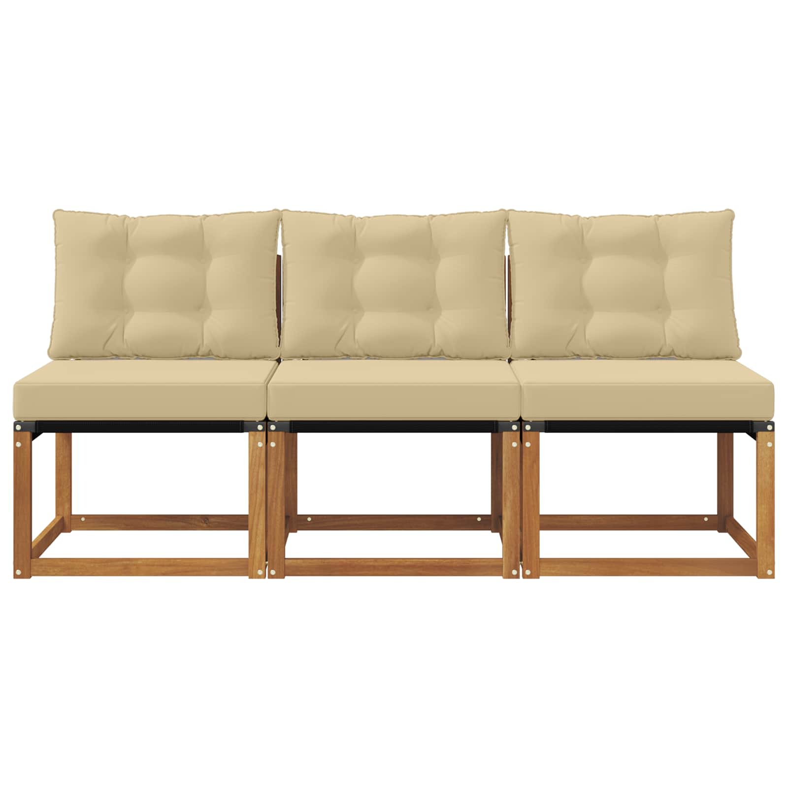 vidaXL 3 Sztuka Sofa środkowa na zewnątrz