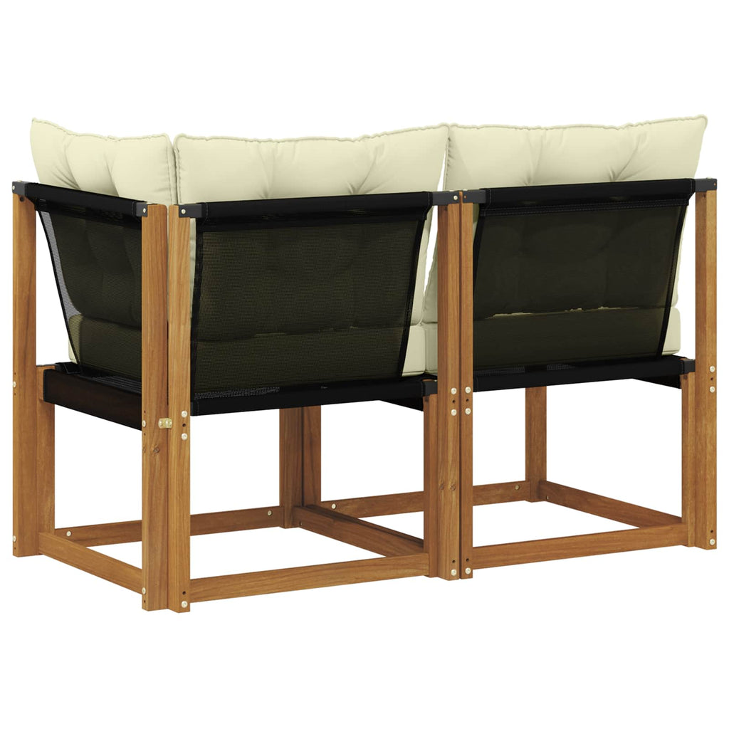 vidaXL Modułowa sofa na zewnątrz z poduszką 2 Sztuka Naturalny