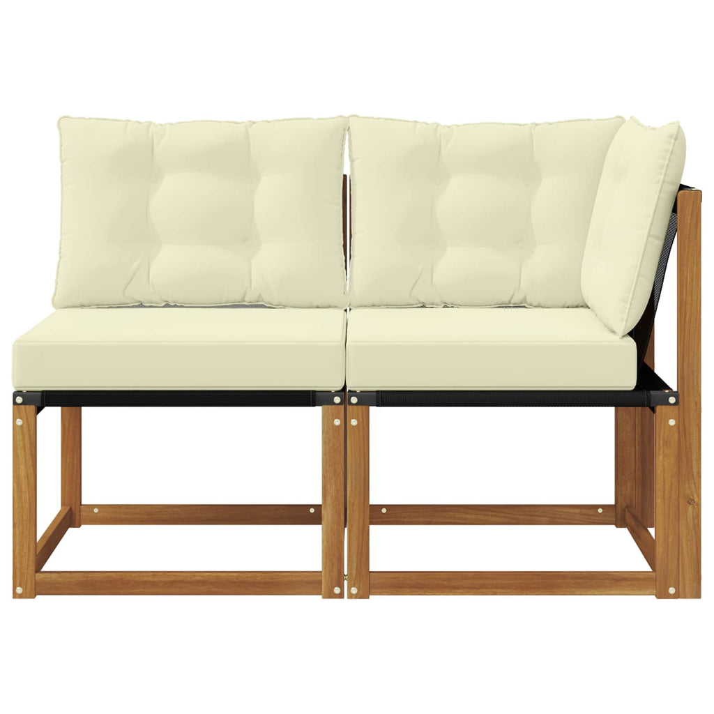 vidaXL Modułowa sofa na zewnątrz z poduszką 2 Sztuka Naturalny