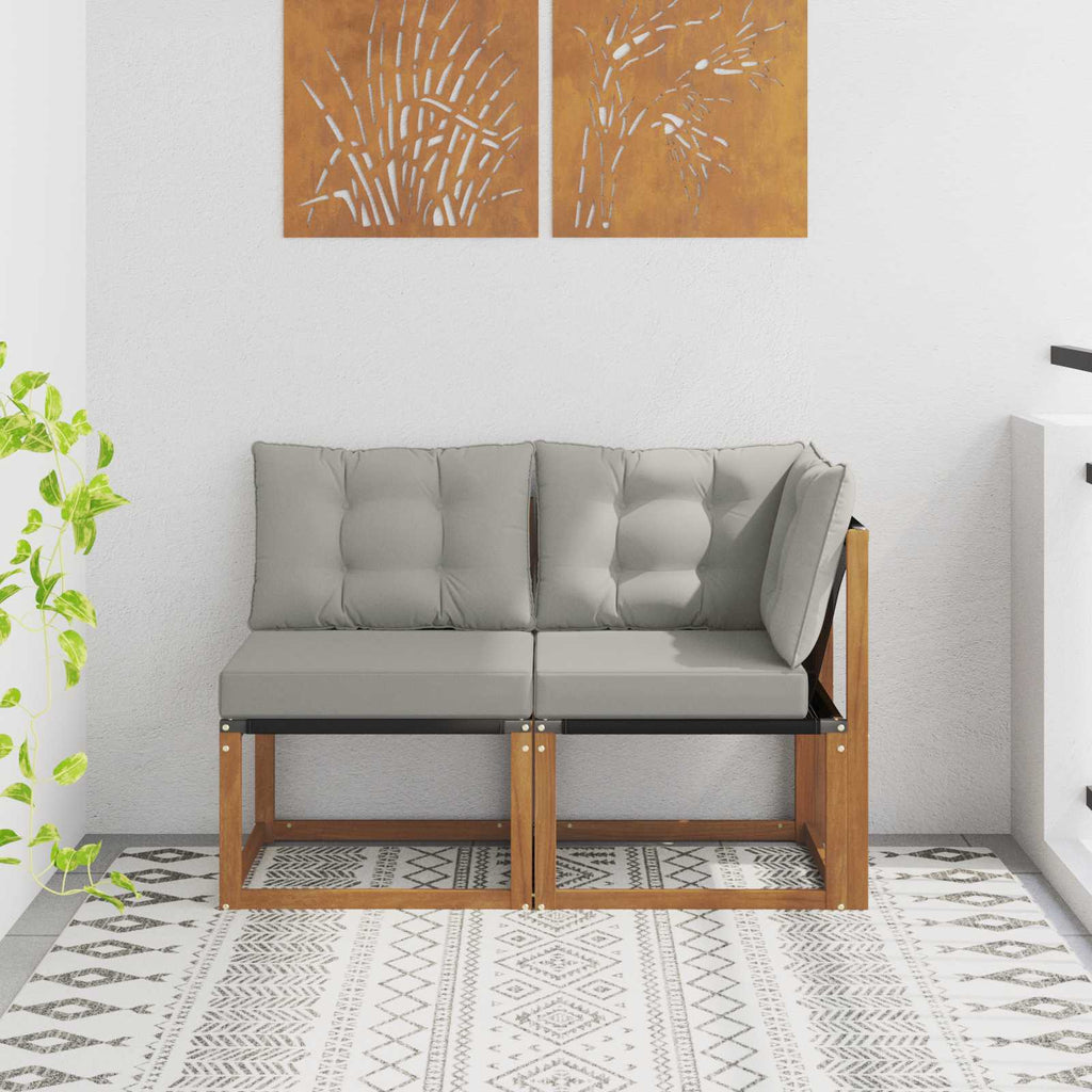vidaXL Modułowa sofa na zewnątrz z poduszką 2 Sztuka Naturalny