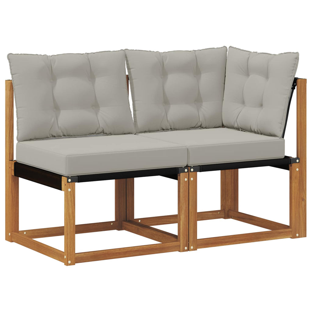 vidaXL Modułowa sofa na zewnątrz z poduszką 2 Sztuka Naturalny