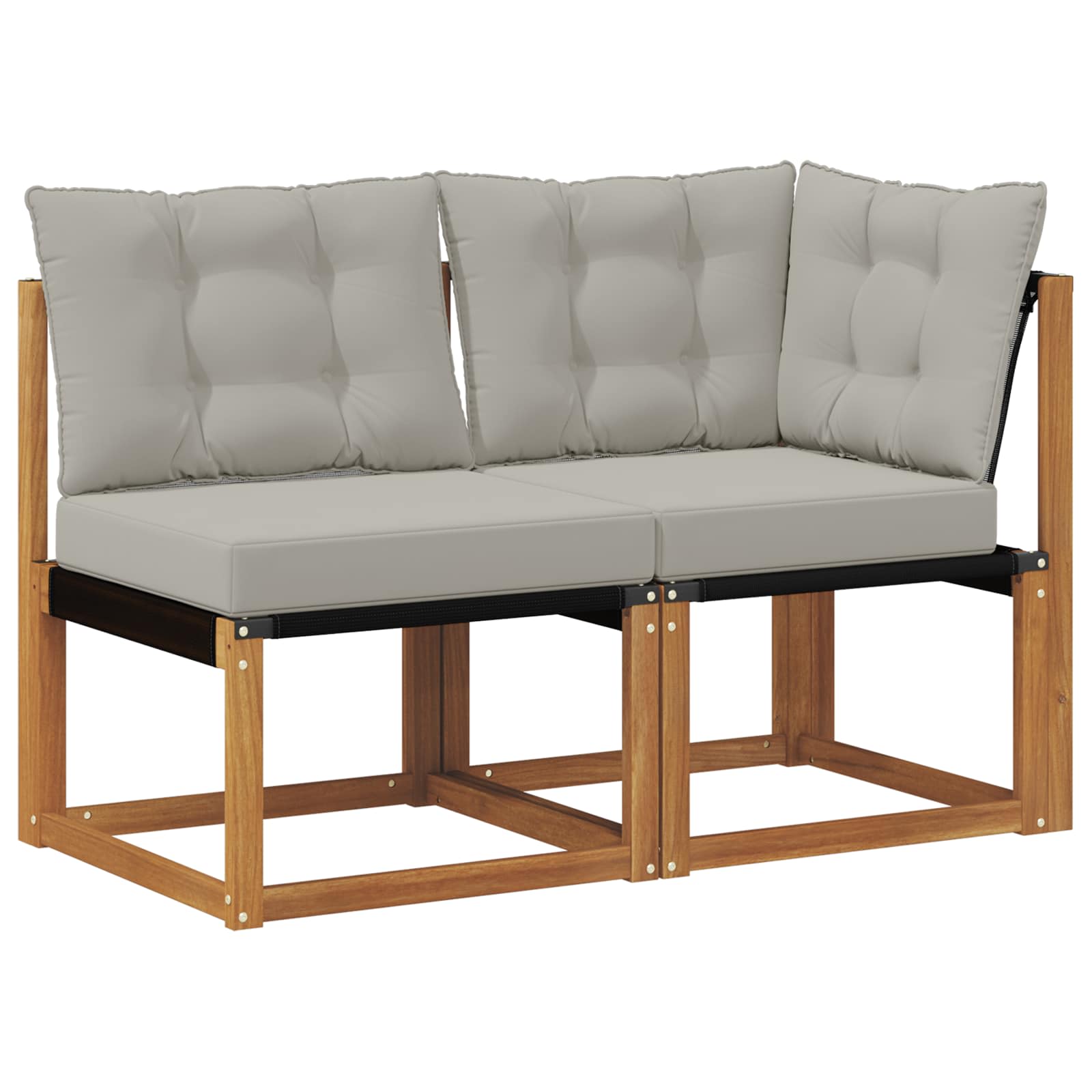 vidaXL Modułowa sofa na zewnątrz z poduszką 2 Sztuka Naturalny