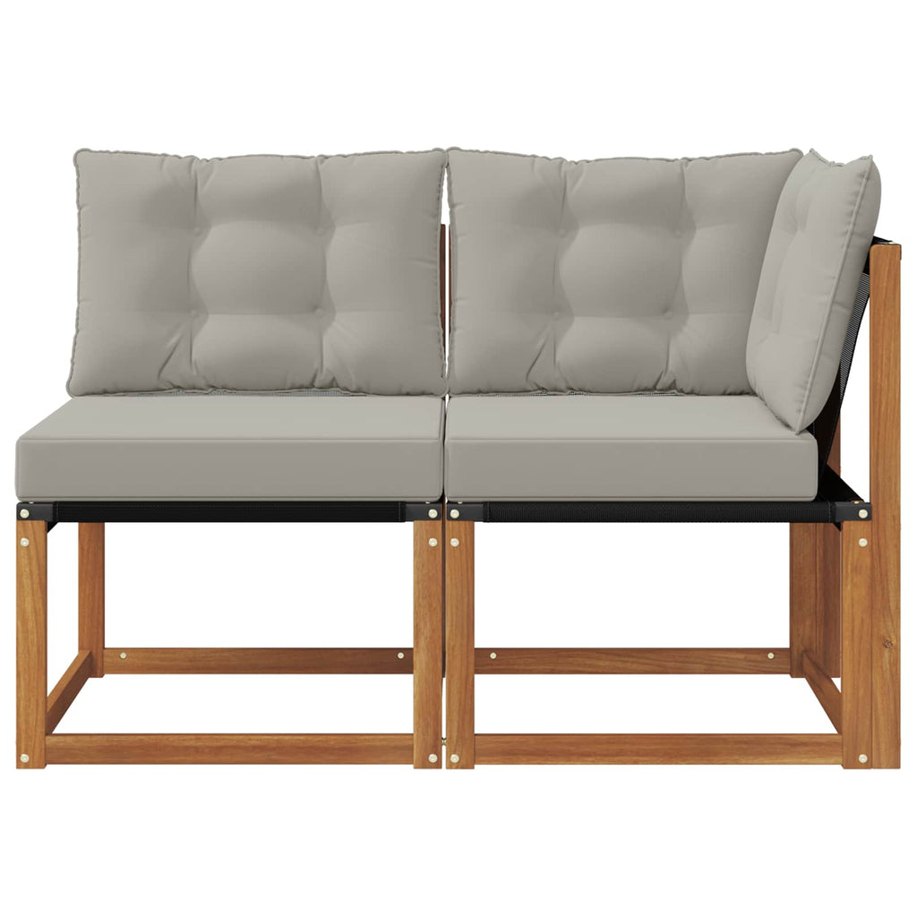 vidaXL Modułowa sofa na zewnątrz z poduszką 2 Sztuka Naturalny