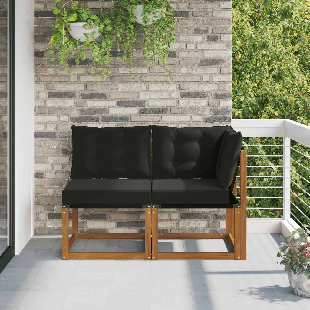 vidaXL Modułowa sofa na zewnątrz z poduszką 2 Sztuka Naturalny