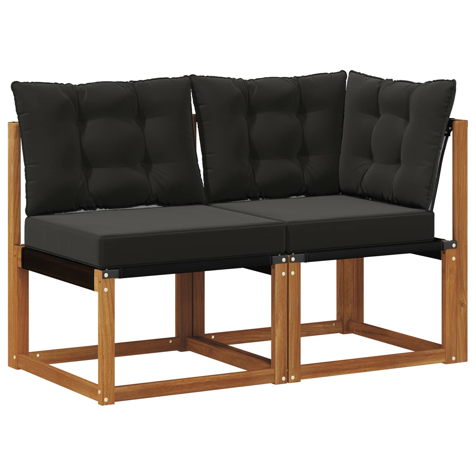 vidaXL Modułowa sofa na zewnątrz z poduszką 2 Sztuka Naturalny