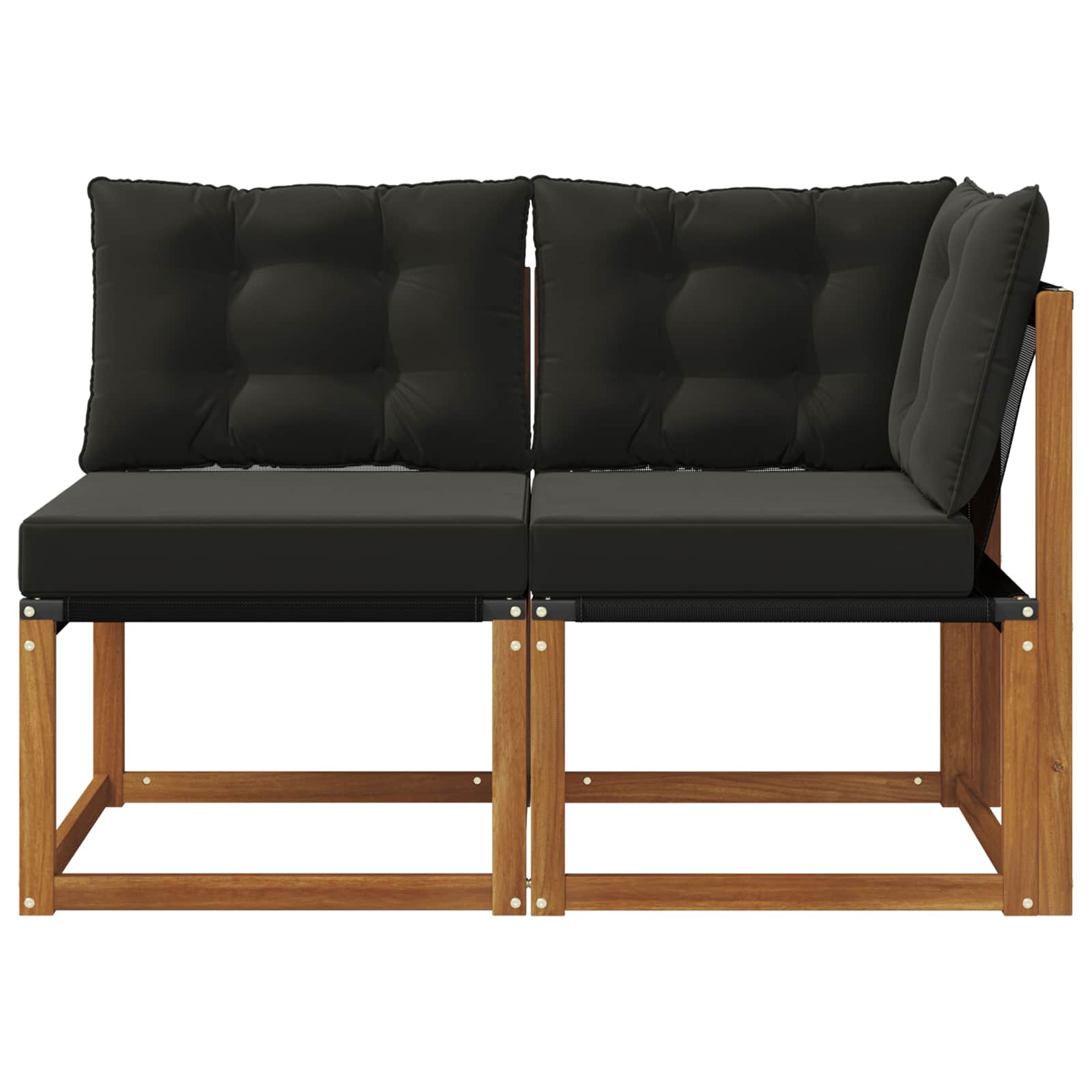 vidaXL Modułowa sofa na zewnątrz z poduszką 2 Sztuka Naturalny