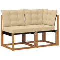 vidaXL Modułowa sofa na zewnątrz z poduszką 2 Sztuka Naturalny