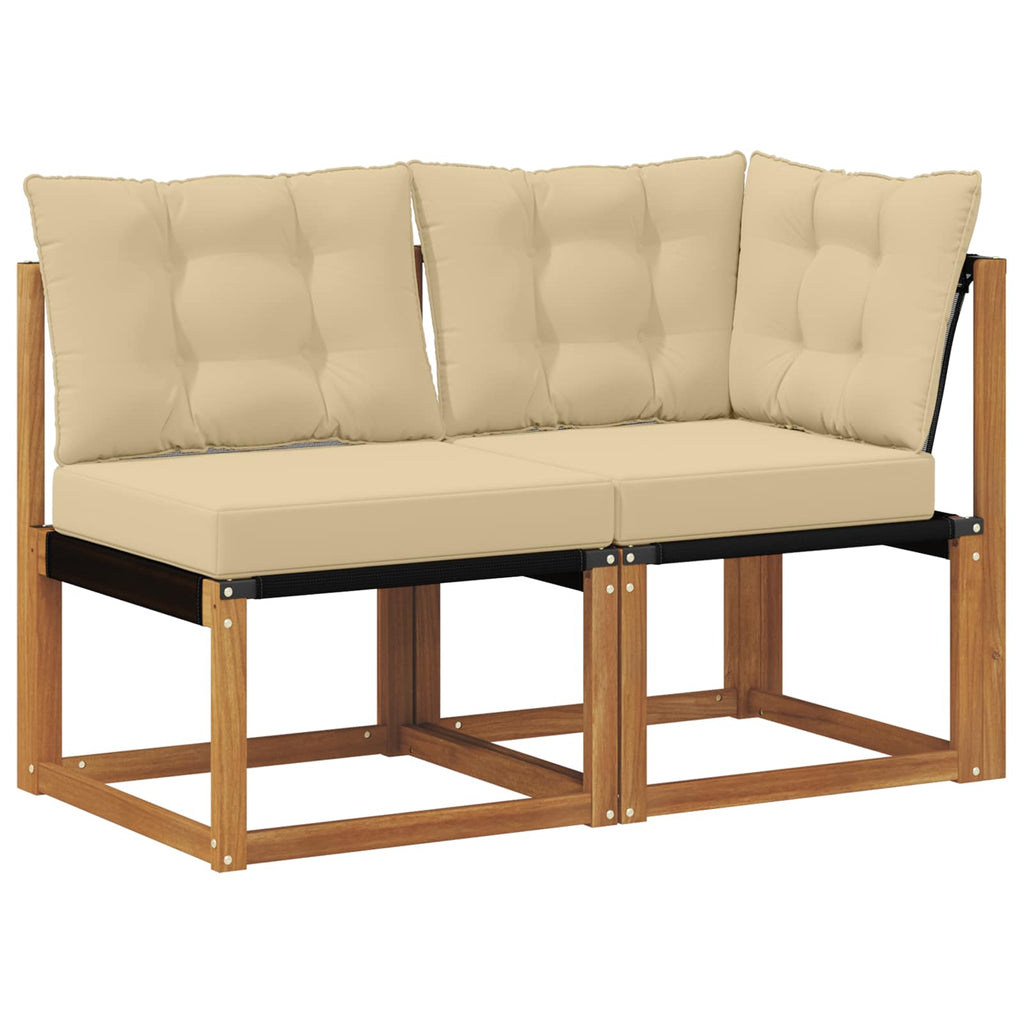 vidaXL Modułowa sofa na zewnątrz z poduszką 2 Sztuka Naturalny