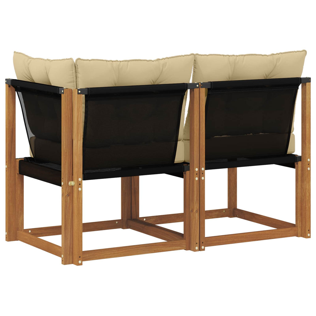 vidaXL Modułowa sofa na zewnątrz z poduszką 2 Sztuka Naturalny