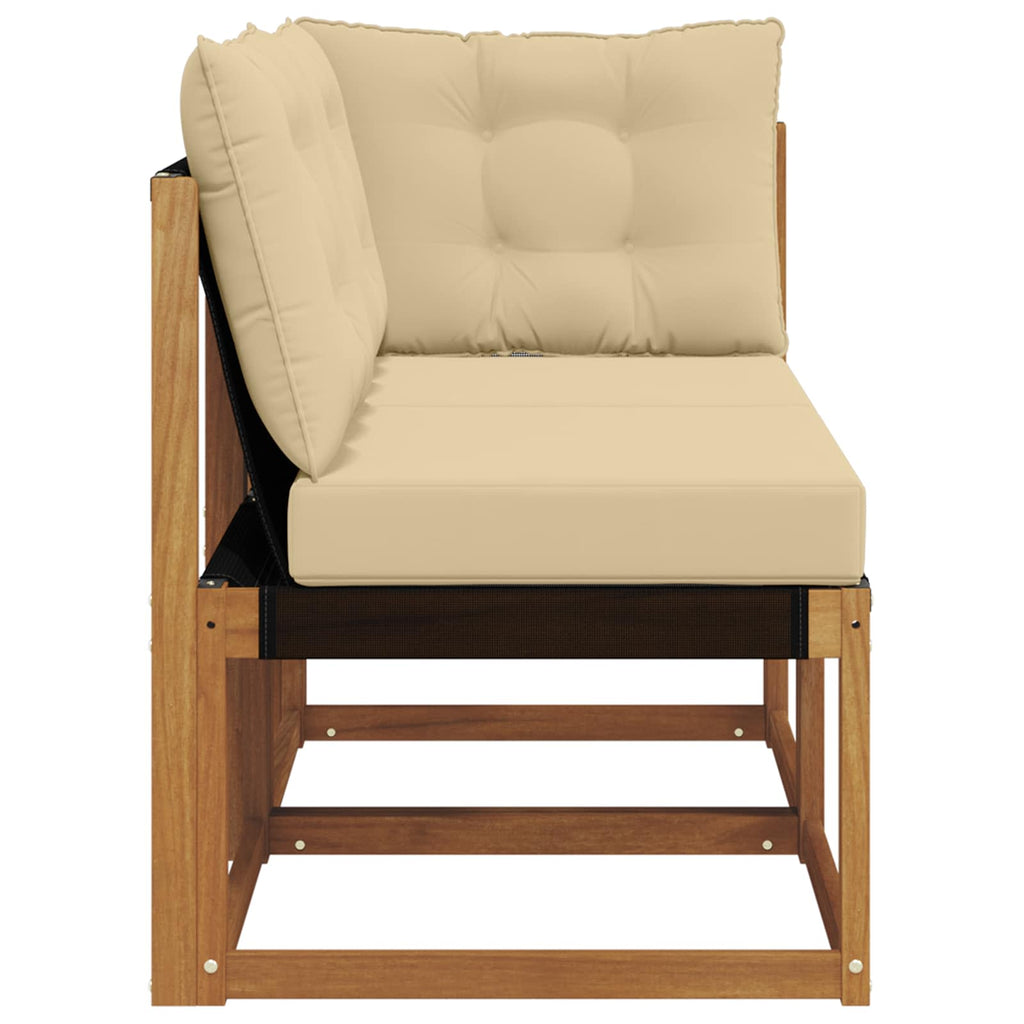 vidaXL Modułowa sofa na zewnątrz z poduszką 2 Sztuka Naturalny