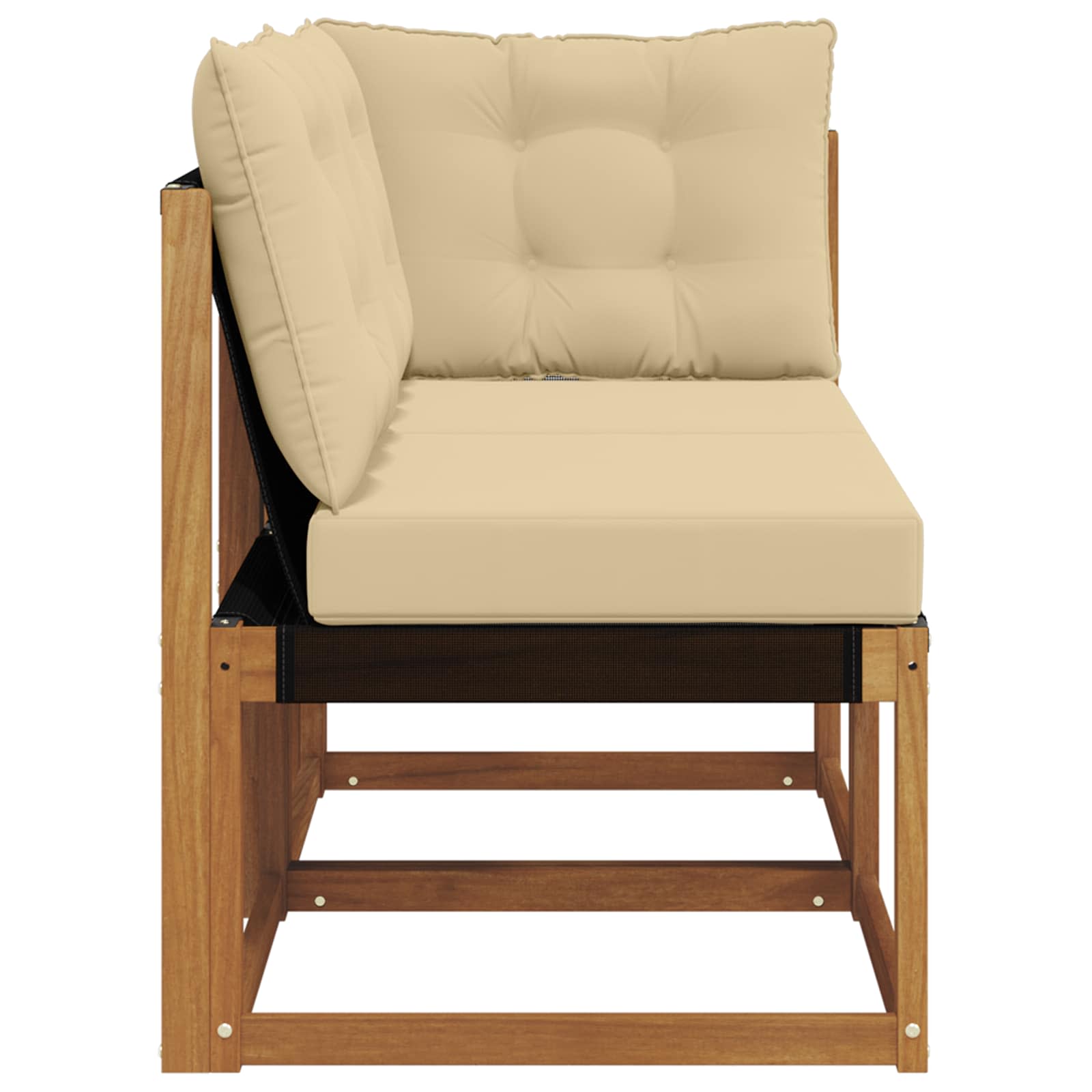 vidaXL Modułowa sofa na zewnątrz z poduszką 2 Sztuka Naturalny