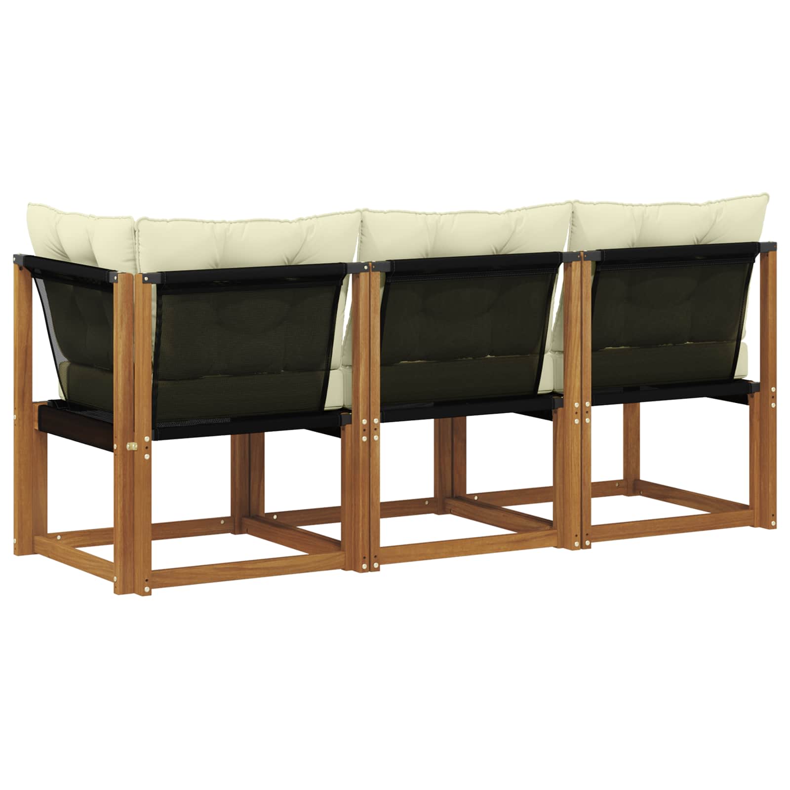 vidaXL Modułowa sofa na zewnątrz z poduszką 3 Sztuka Naturalny