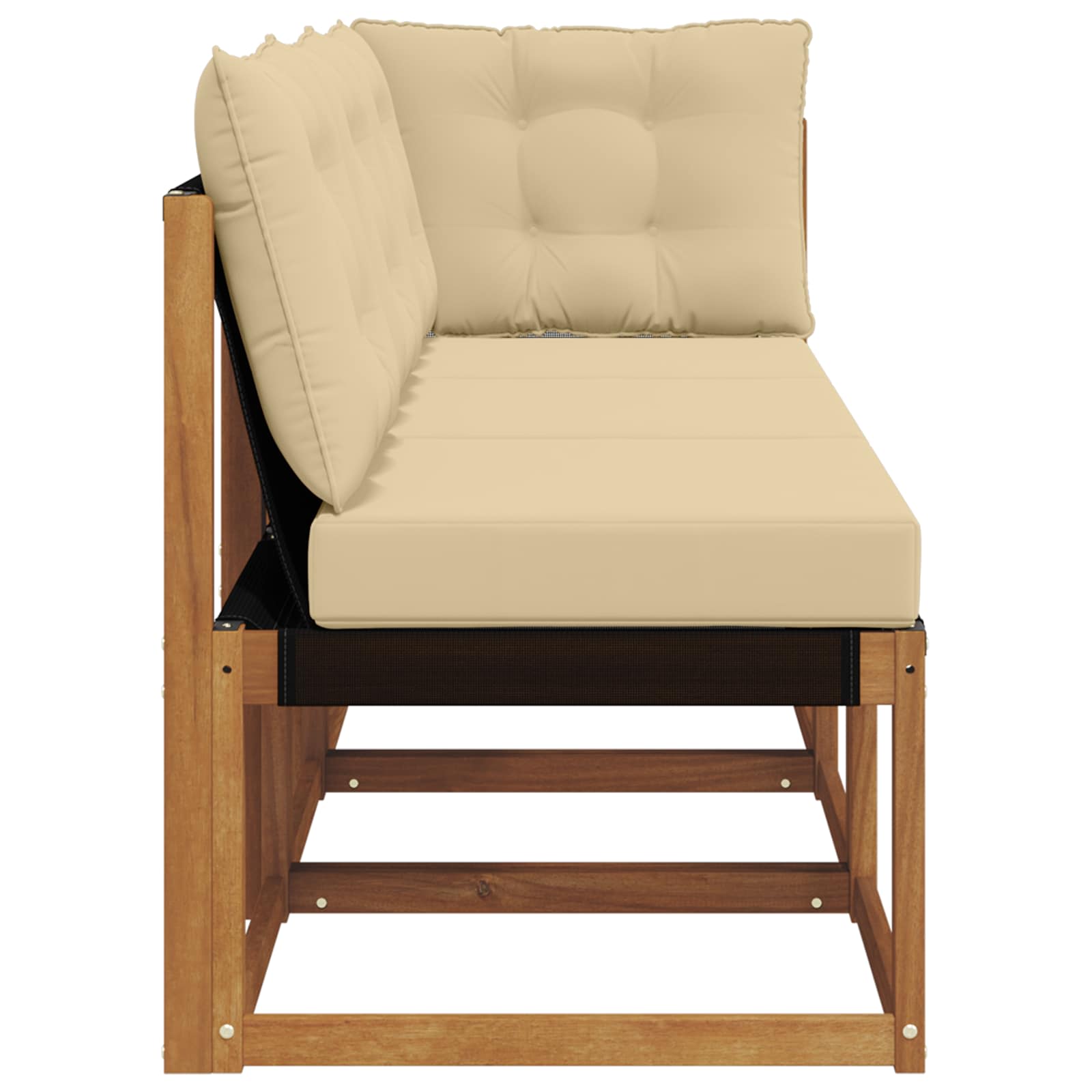 vidaXL Modułowa sofa na zewnątrz z poduszką 3 Sztuka Naturalny