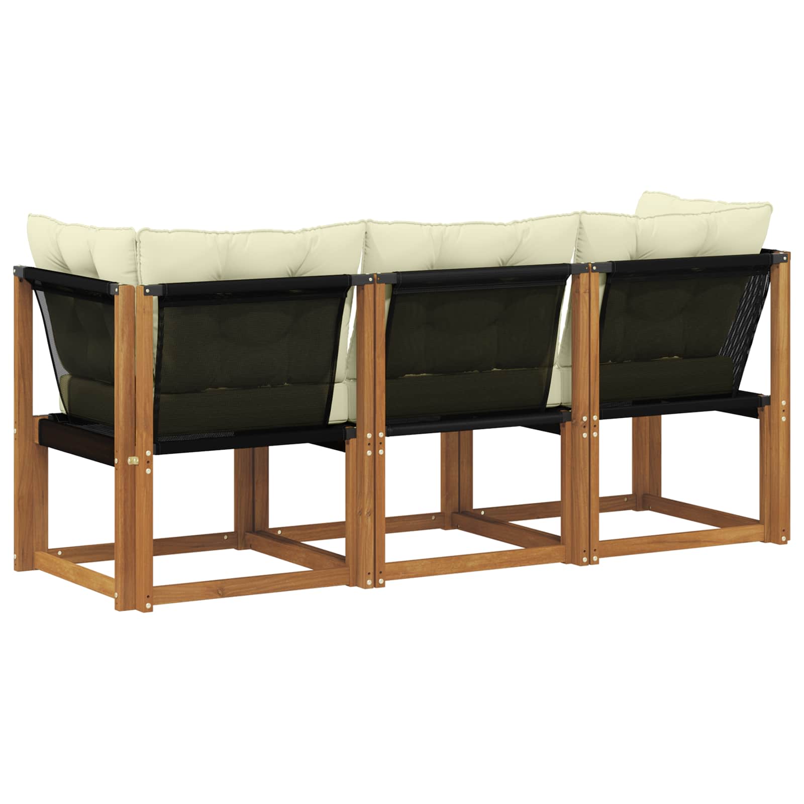 vidaXL Modułowa sofa na zewnątrz z poduszką 3 Sztuka Naturalny