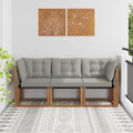 vidaXL Modułowa sofa na zewnątrz z poduszką 3 Sztuka Naturalny