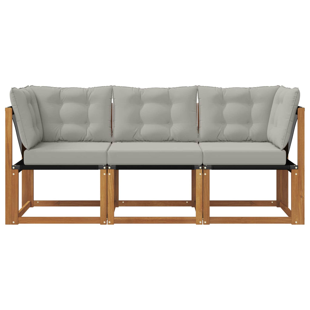 vidaXL Modułowa sofa na zewnątrz z poduszką 3 Sztuka Naturalny