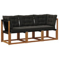 vidaXL Modułowa sofa na zewnątrz z poduszką 3 Sztuka Naturalny