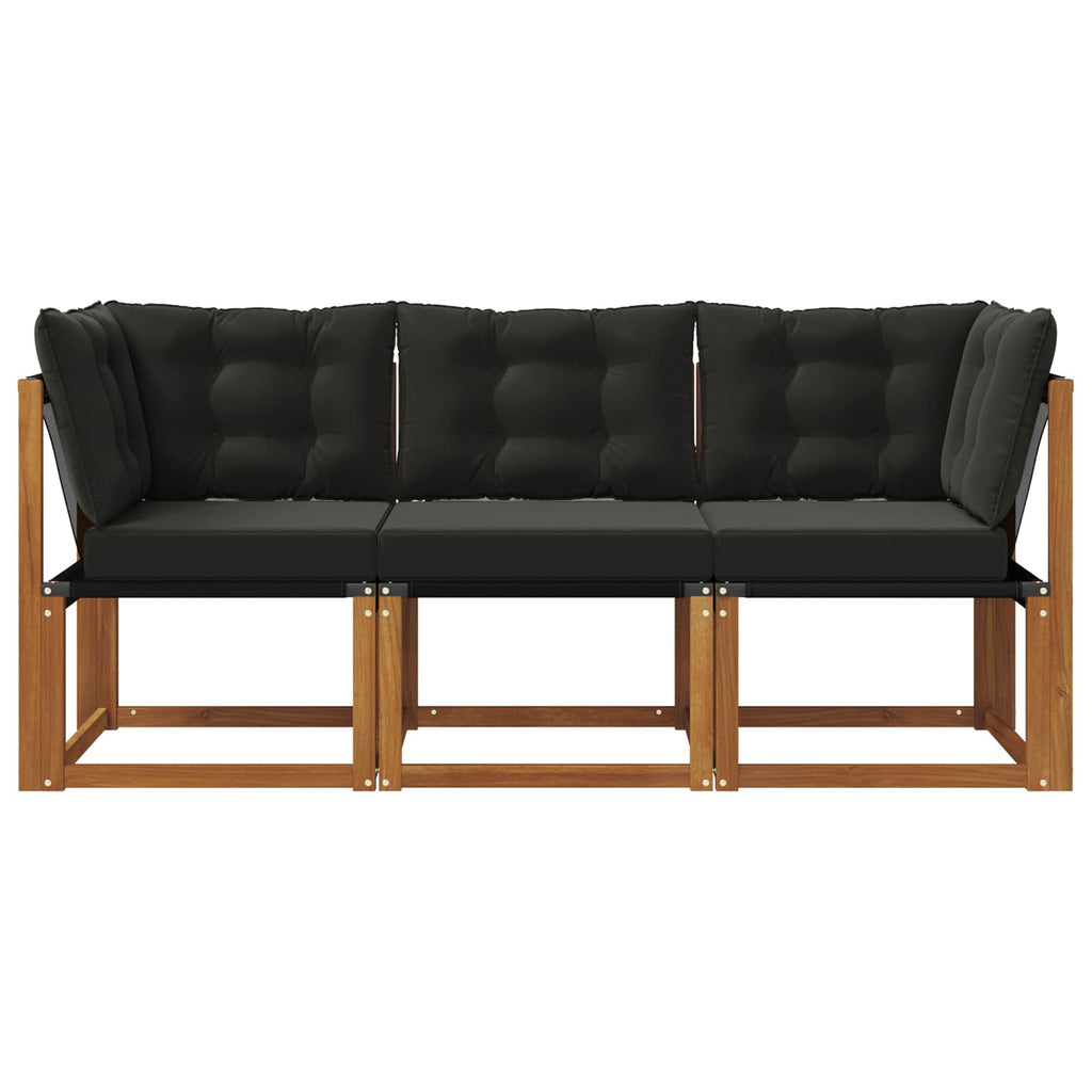 vidaXL Modułowa sofa na zewnątrz z poduszką 3 Sztuka Naturalny