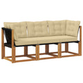 vidaXL Modułowa sofa na zewnątrz z poduszką 3 Sztuka Naturalny