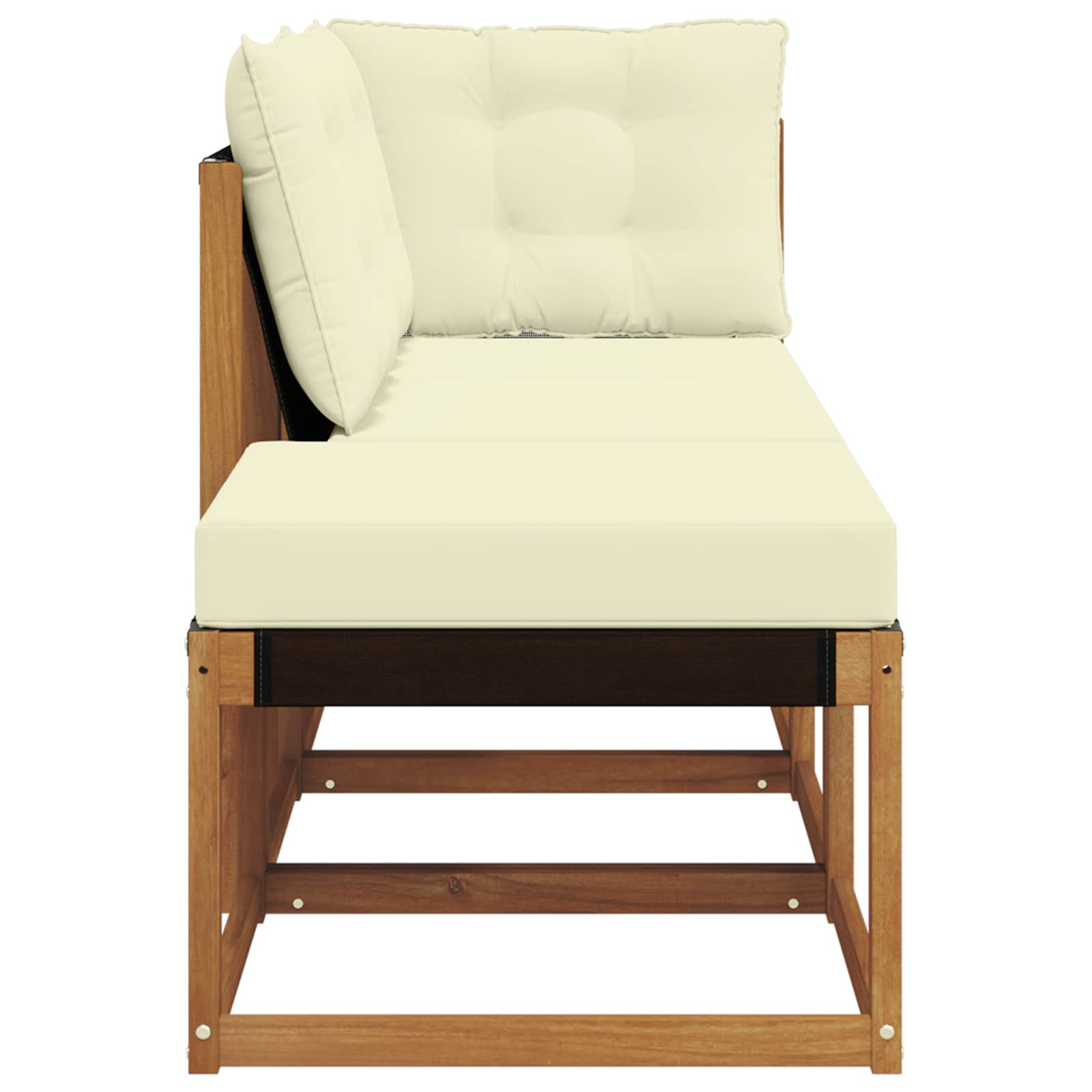 vidaXL Modułowa sofa na zewnątrz 3 Sztuka Naturalny i Kremowy