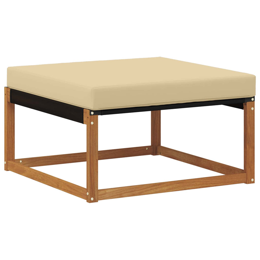 vidaXL Outdoor Hocker Drewno akacji i tekstylen Naturalny