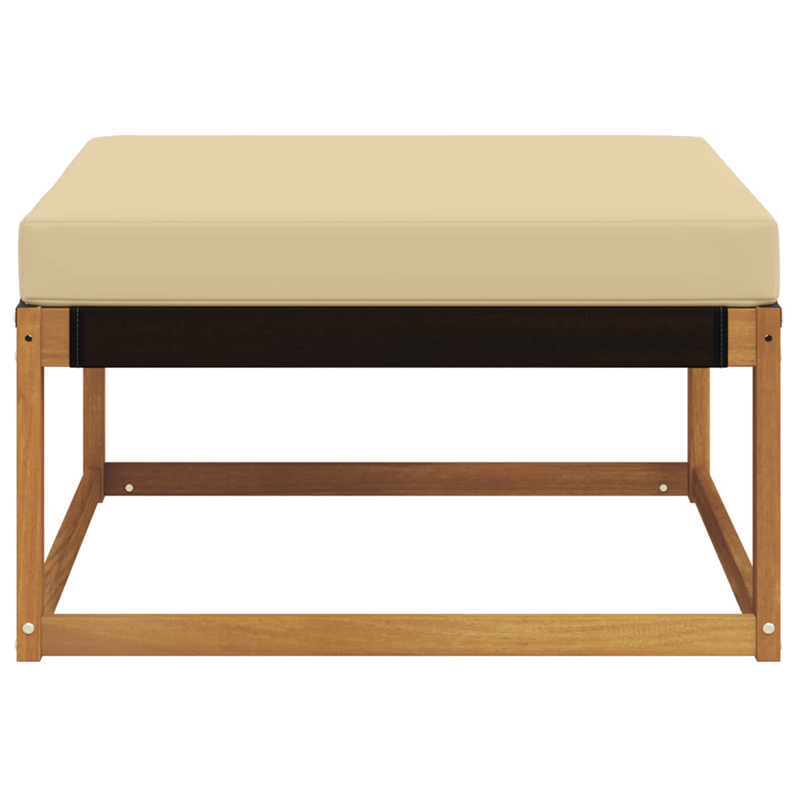 vidaXL Outdoor Hocker Drewno akacji i tekstylen Naturalny