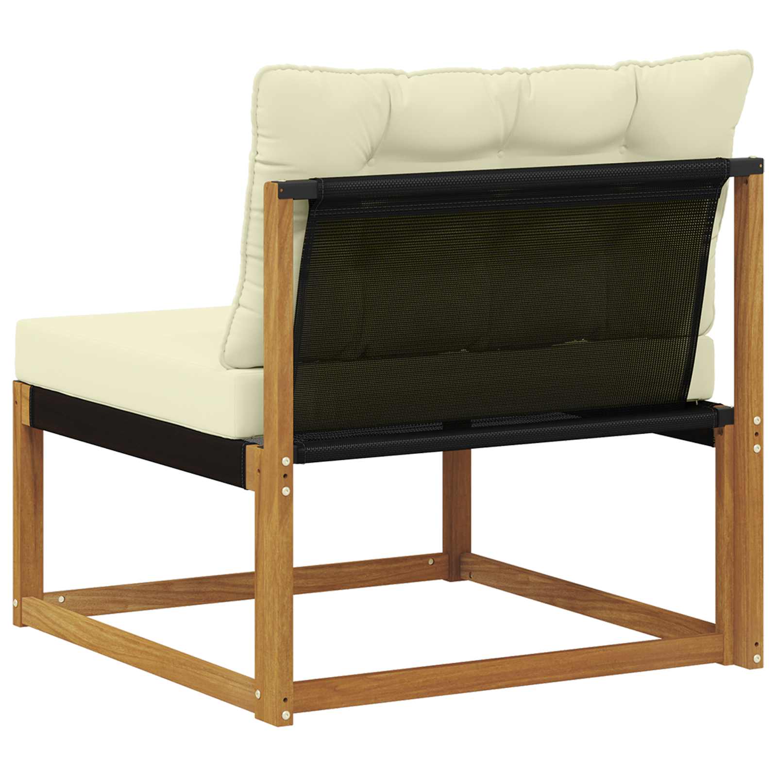vidaXL Środkowa sofa ogrodowa Drewno akacji i tekstylen Naturalny