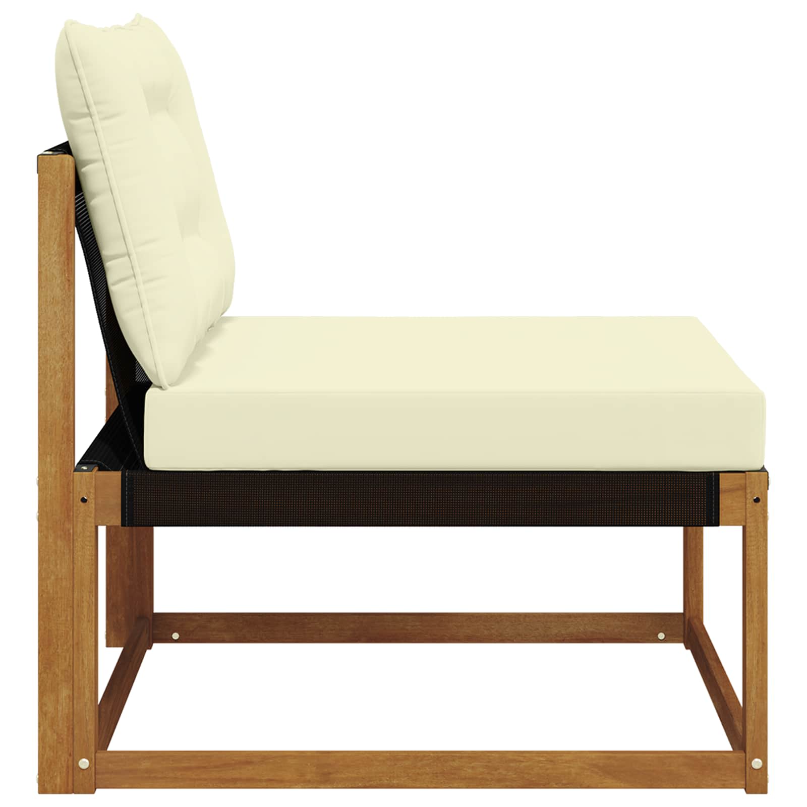 vidaXL Środkowa sofa ogrodowa Drewno akacji i tekstylen Naturalny