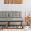 vidaXL Środkowa sofa ogrodowa Drewno akacji i tekstylen Naturalny