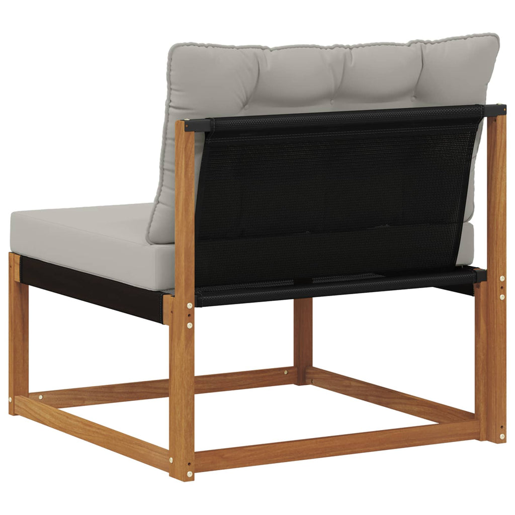 vidaXL Środkowa sofa ogrodowa Drewno akacji i tekstylen Naturalny