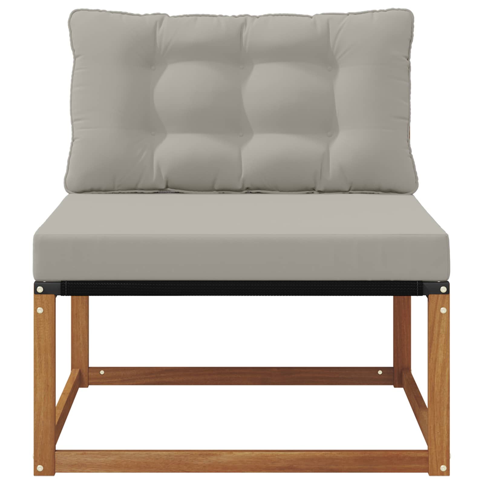vidaXL Środkowa sofa ogrodowa Drewno akacji i tekstylen Naturalny