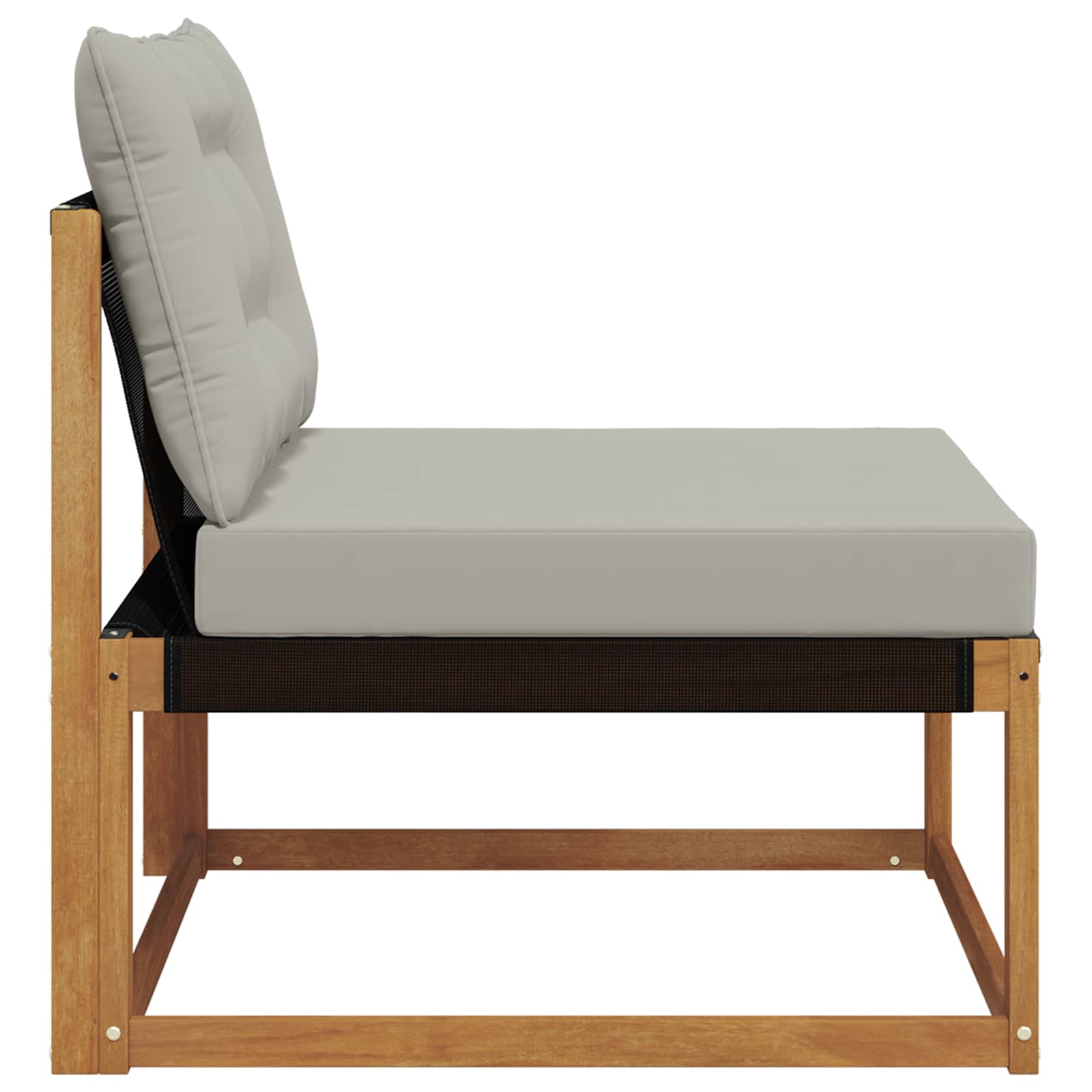 vidaXL Środkowa sofa ogrodowa Drewno akacji i tekstylen Naturalny