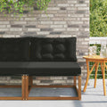 vidaXL Środkowa sofa ogrodowa Drewno akacji i tekstylen Naturalny