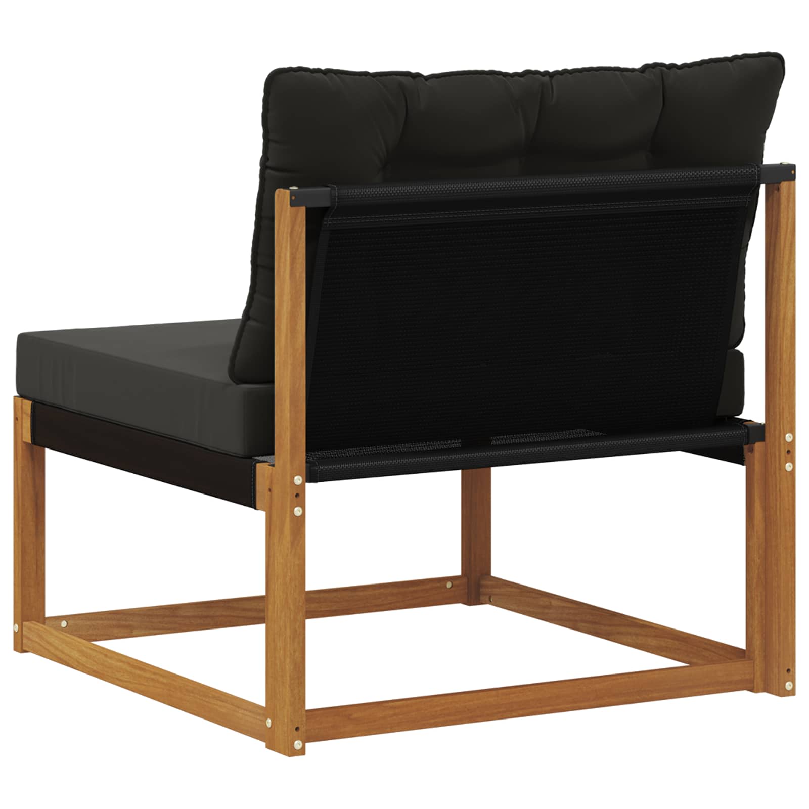vidaXL Środkowa sofa ogrodowa Drewno akacji i tekstylen Naturalny