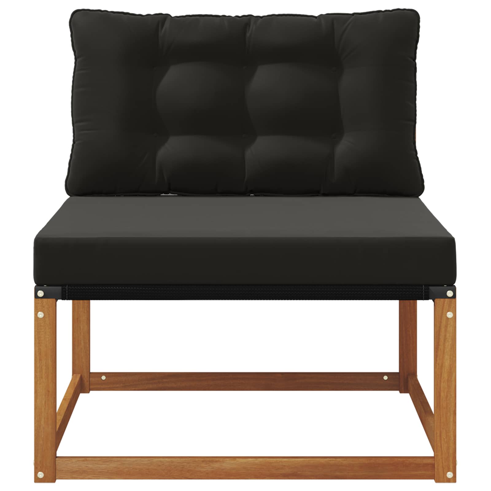 vidaXL Środkowa sofa ogrodowa Drewno akacji i tekstylen Naturalny