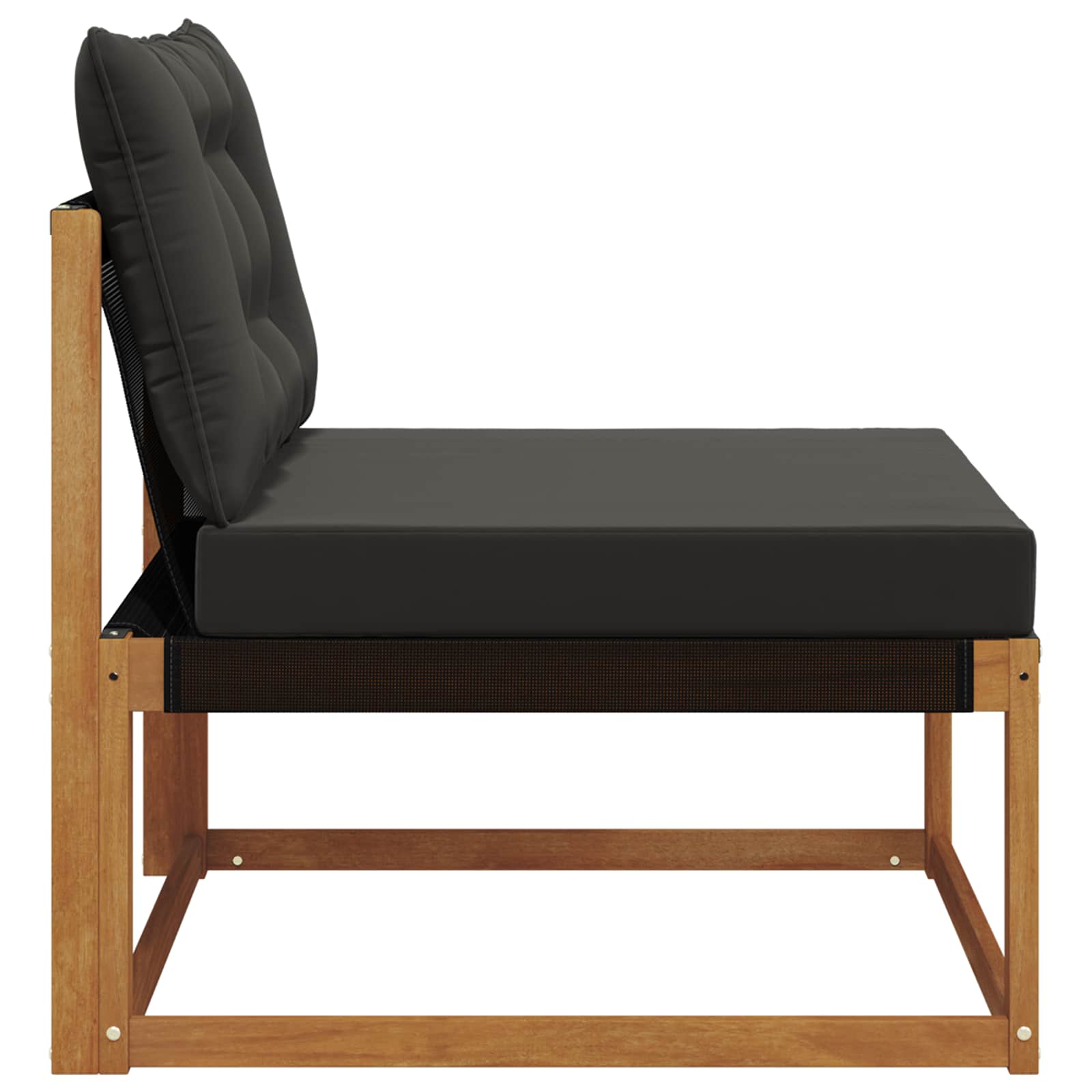 vidaXL Środkowa sofa ogrodowa Drewno akacji i tekstylen Naturalny