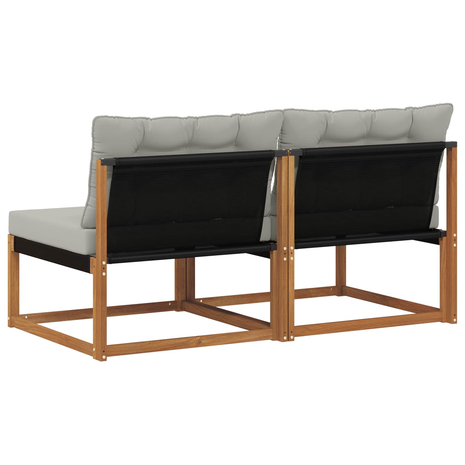 vidaXL 2 Sztuka Środkowa sofa ogrodowa Drewno akacji i tekstylen