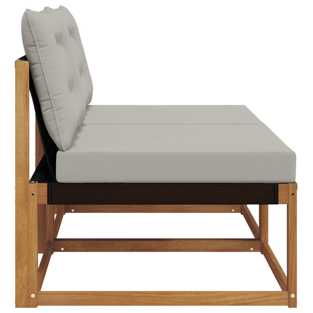 vidaXL 2 Sztuka Środkowa sofa ogrodowa Drewno akacji i tekstylen