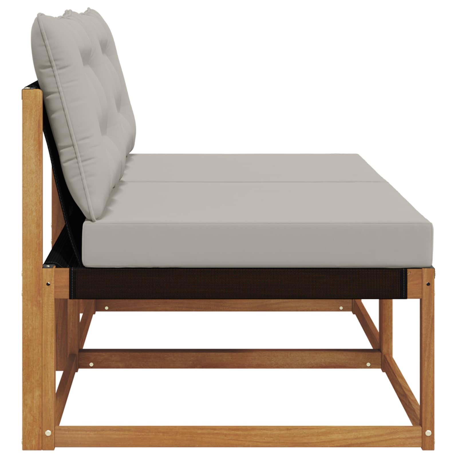 vidaXL 2 Sztuka Środkowa sofa ogrodowa Drewno akacji i tekstylen
