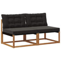 vidaXL 2 Sztuka Środkowa sofa ogrodowa Drewno akacji i tekstylen