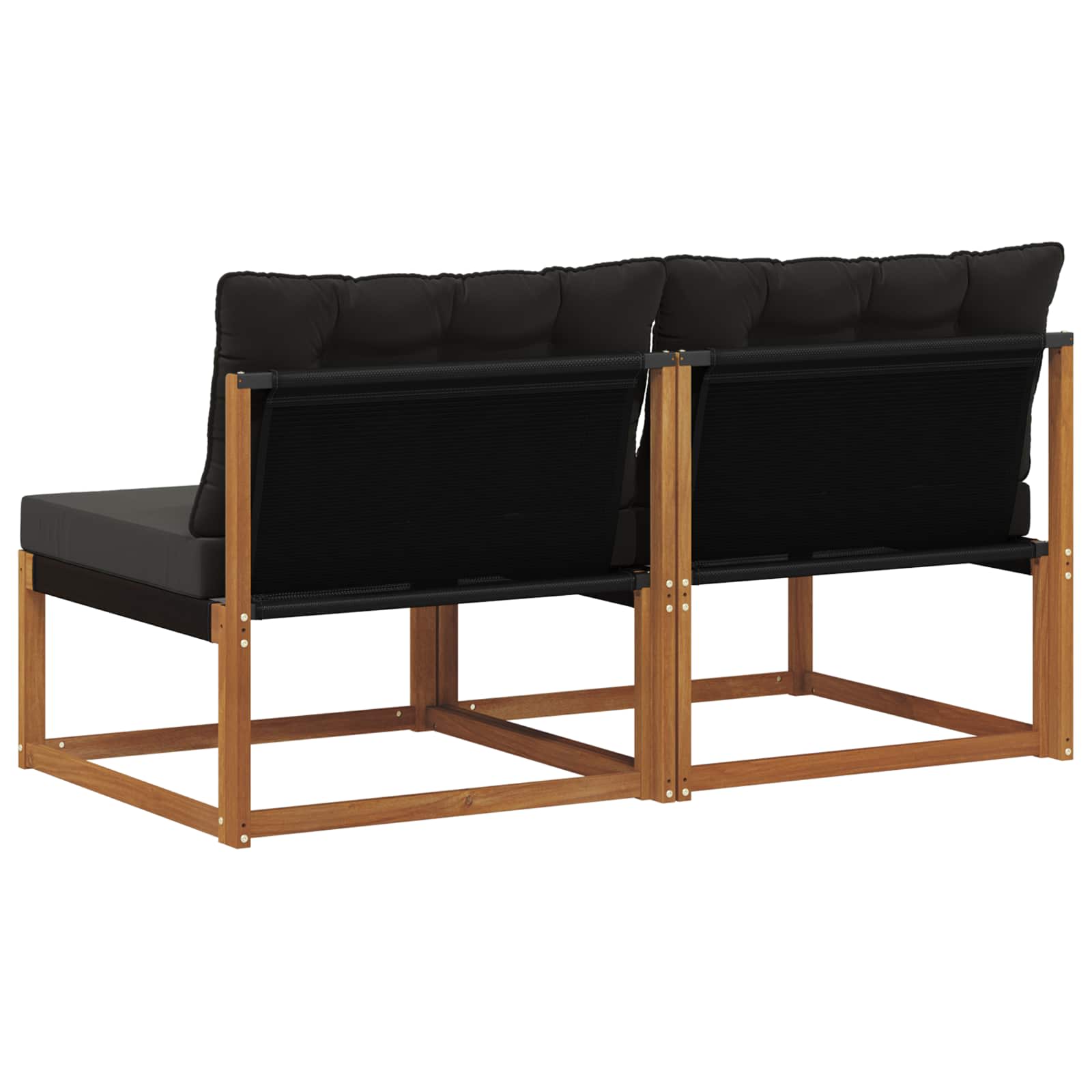 vidaXL 2 Sztuka Środkowa sofa ogrodowa Drewno akacji i tekstylen