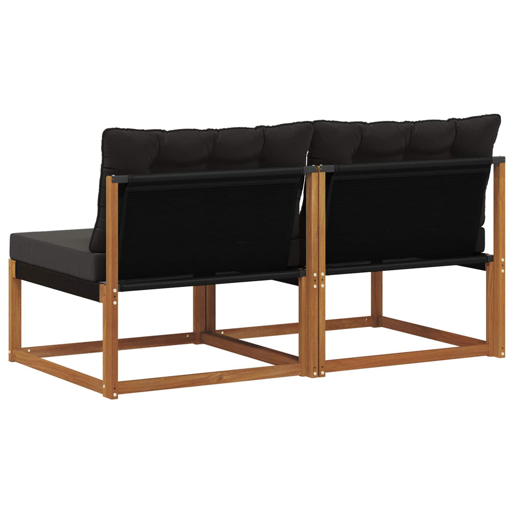 vidaXL 2 Sztuka Środkowa sofa ogrodowa Drewno akacji i tekstylen
