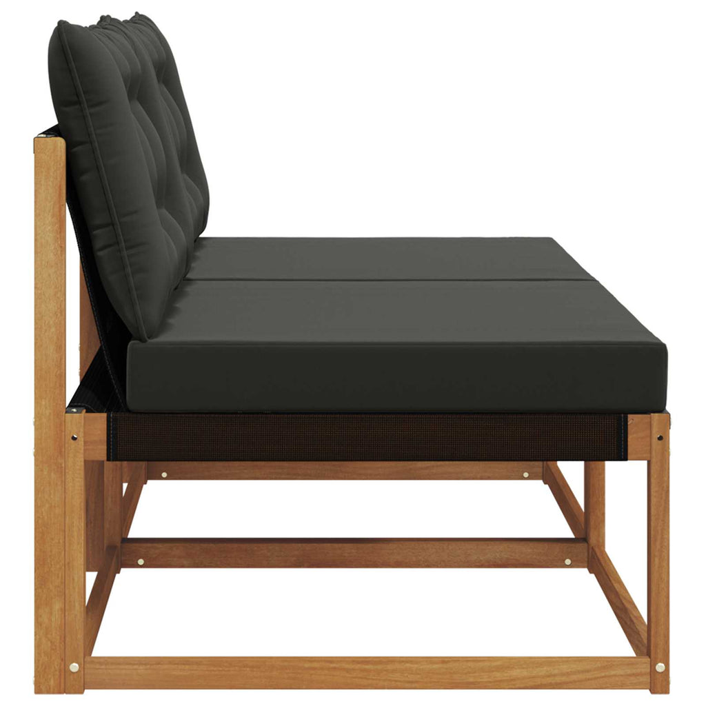 vidaXL 2 Sztuka Środkowa sofa ogrodowa Drewno akacji i tekstylen