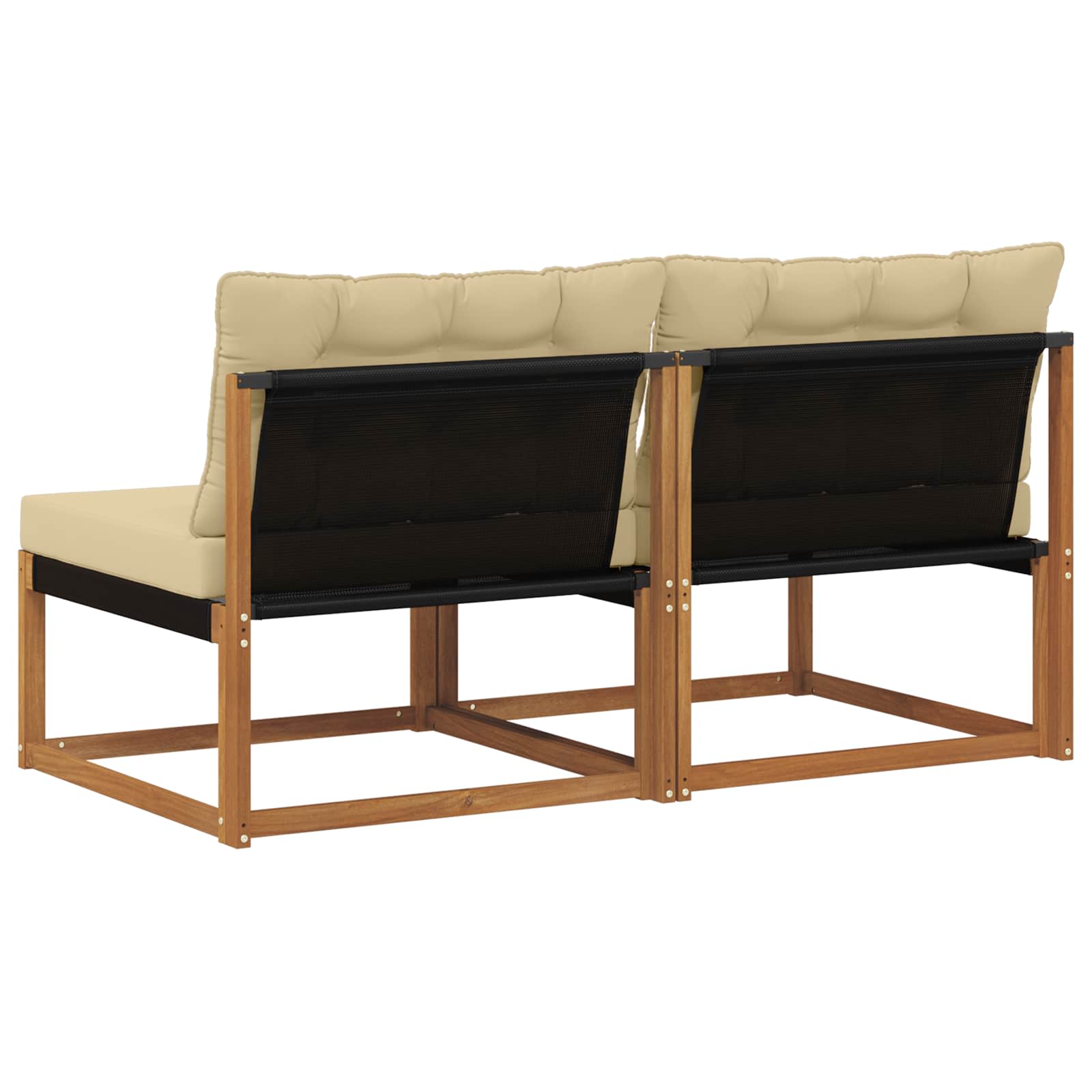 vidaXL 2 Sztuka Środkowa sofa ogrodowa Drewno akacji i tekstylen