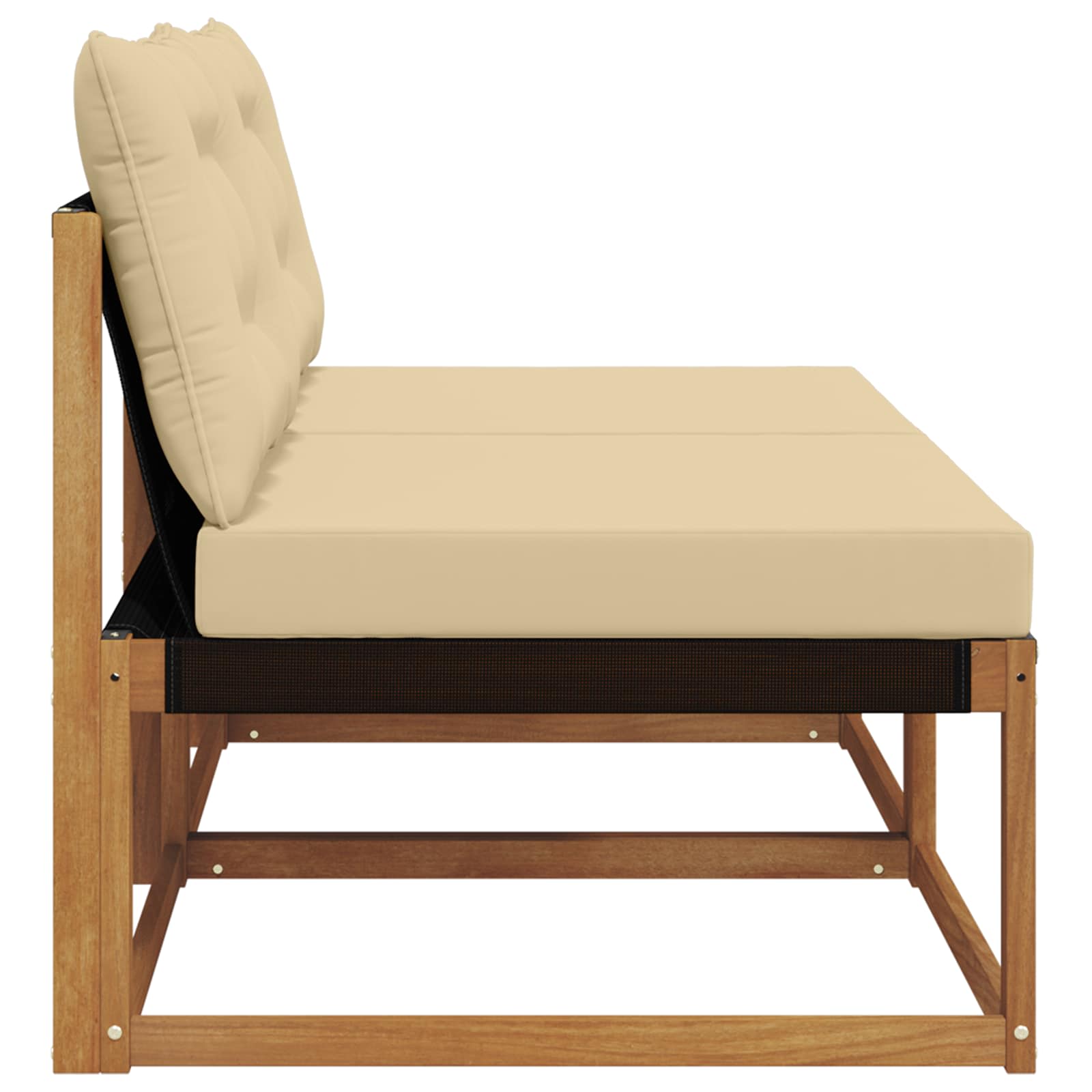 vidaXL 2 Sztuka Środkowa sofa ogrodowa Drewno akacji i tekstylen