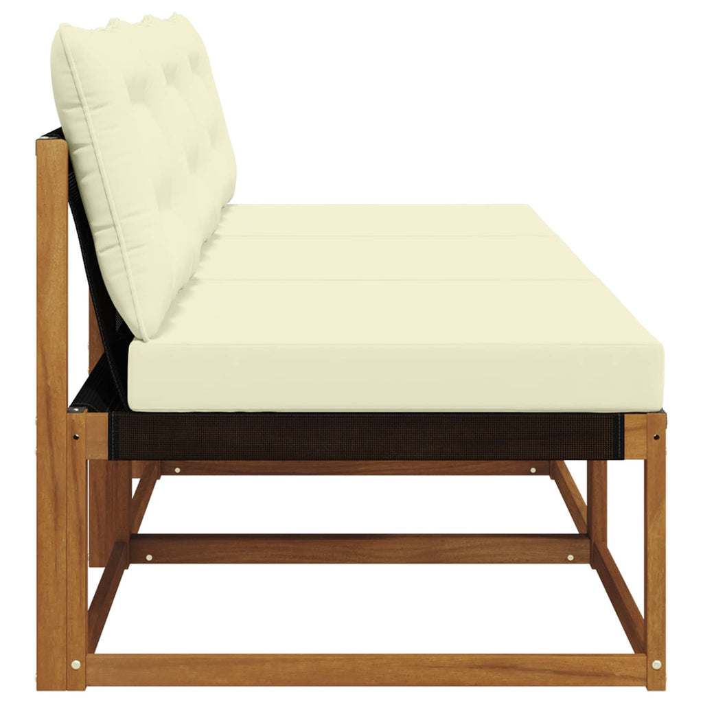 vidaXL 3 Sztuka Środkowa sofa ogrodowa Drewno akacji i tekstylen