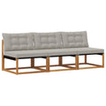 vidaXL 3 Sztuka Środkowa sofa ogrodowa Drewno akacji i tekstylen