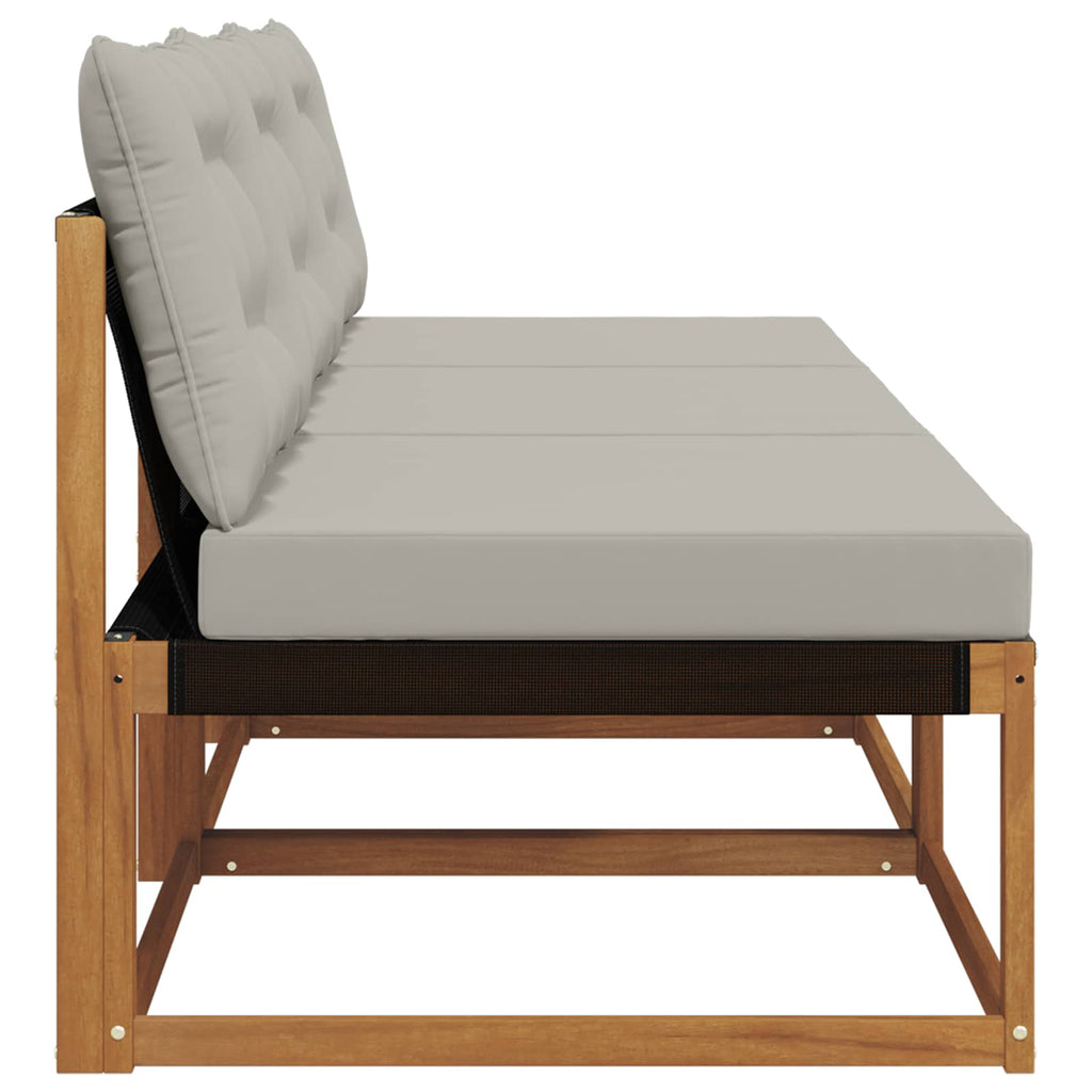 vidaXL 3 Sztuka Środkowa sofa ogrodowa Drewno akacji i tekstylen