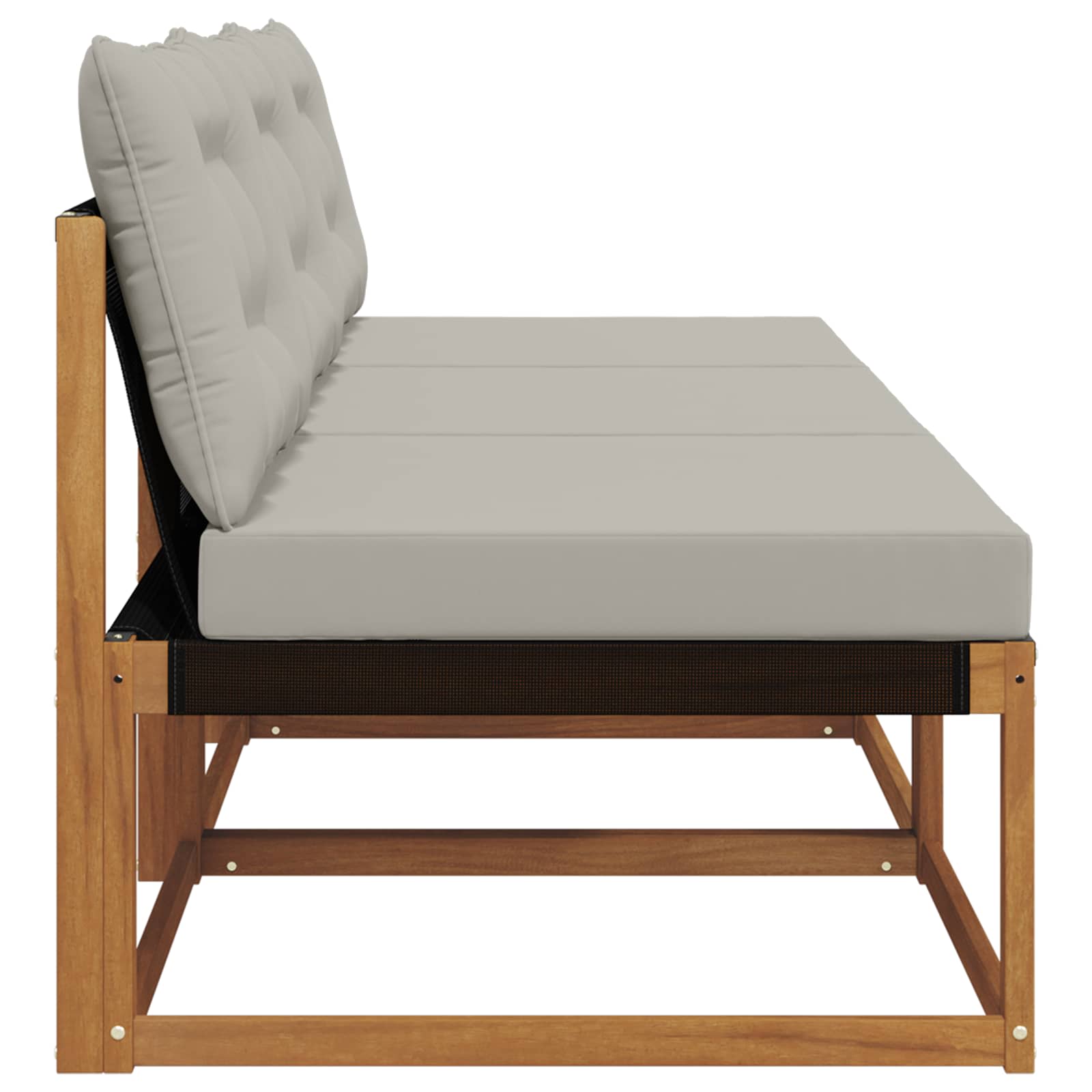 vidaXL 3 Sztuka Środkowa sofa ogrodowa Drewno akacji i tekstylen