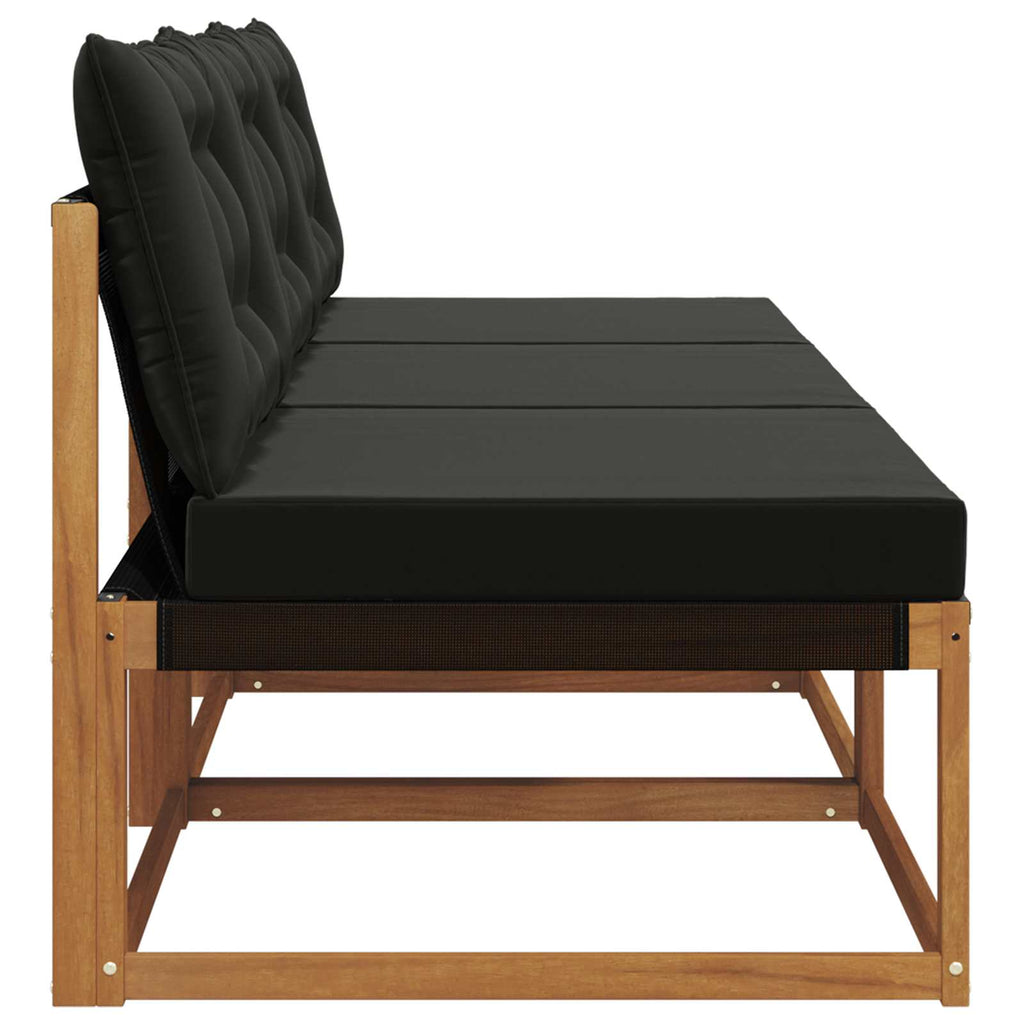 vidaXL 3 Sztuka Środkowa sofa ogrodowa Drewno akacji i tekstylen